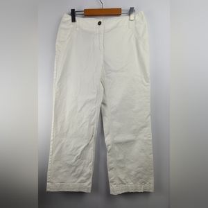 Weekend by MaxMara white cropped  high waist wide leg jeans, Waist sz 15"